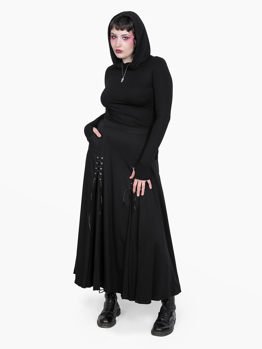 Noire Hooded Top