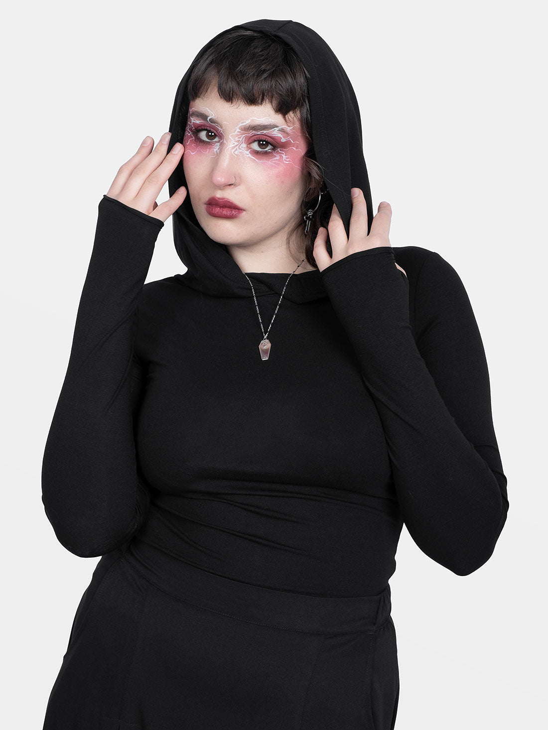 Noire Hooded Top