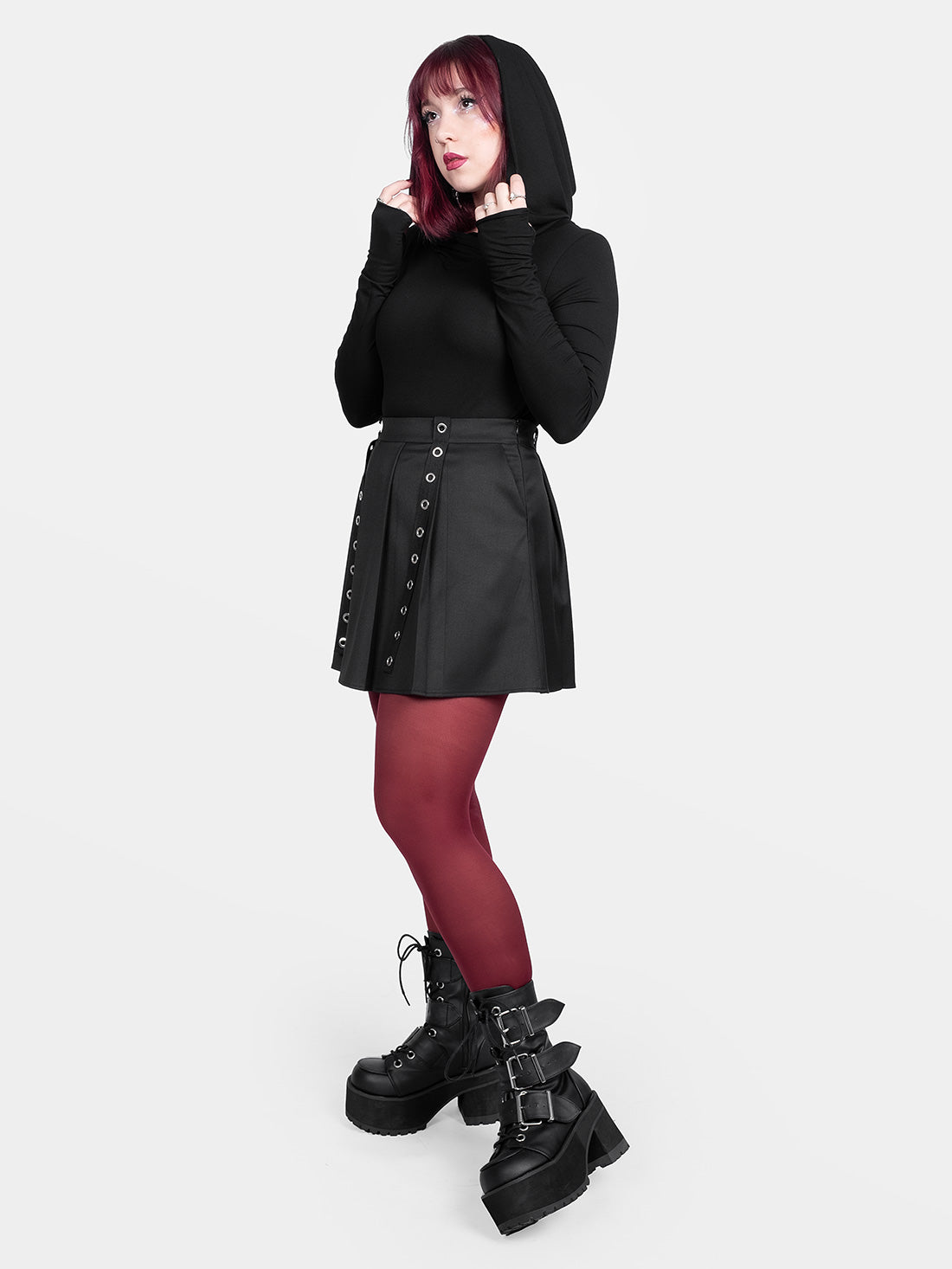 Noire Hooded Top