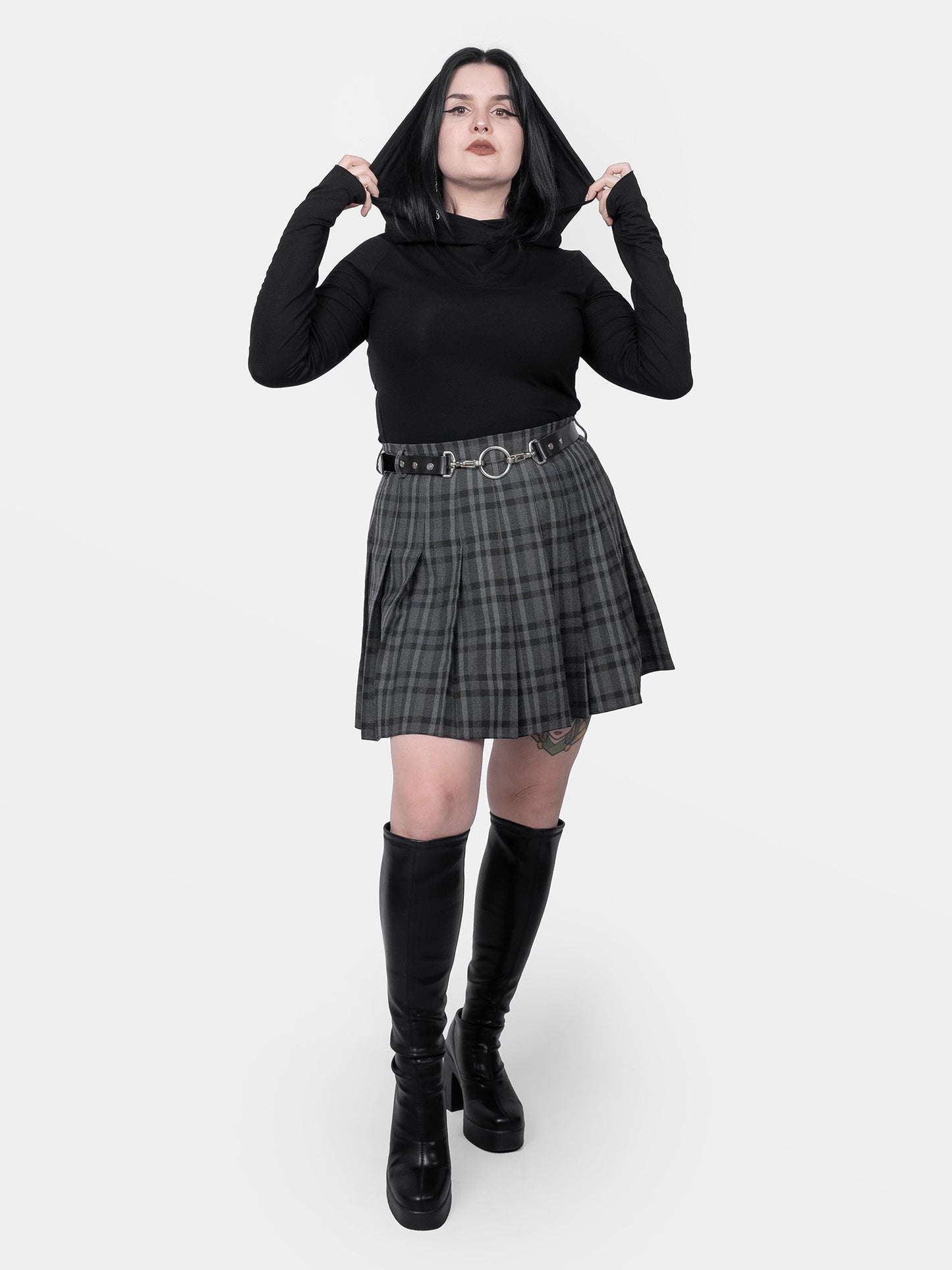 Noire Hooded Top