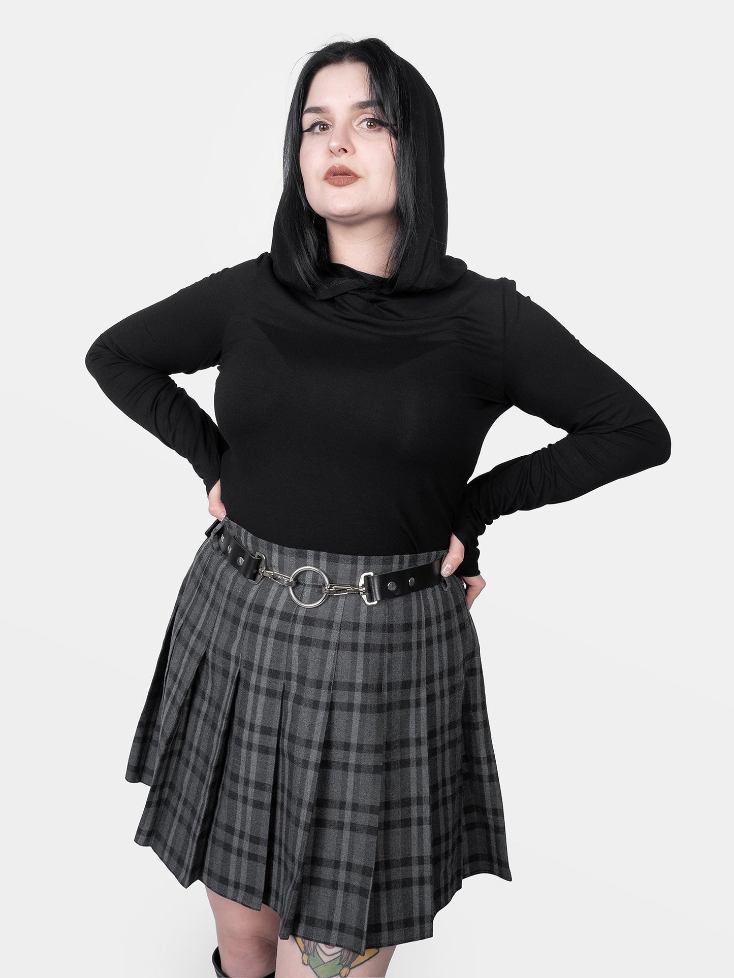 Noire Hooded Top