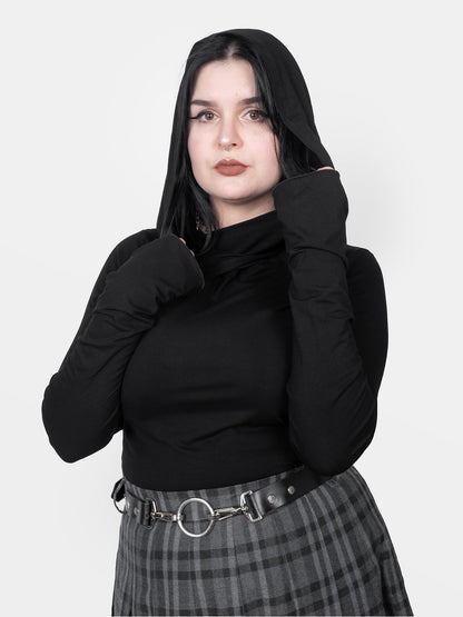 Noire Hooded Top