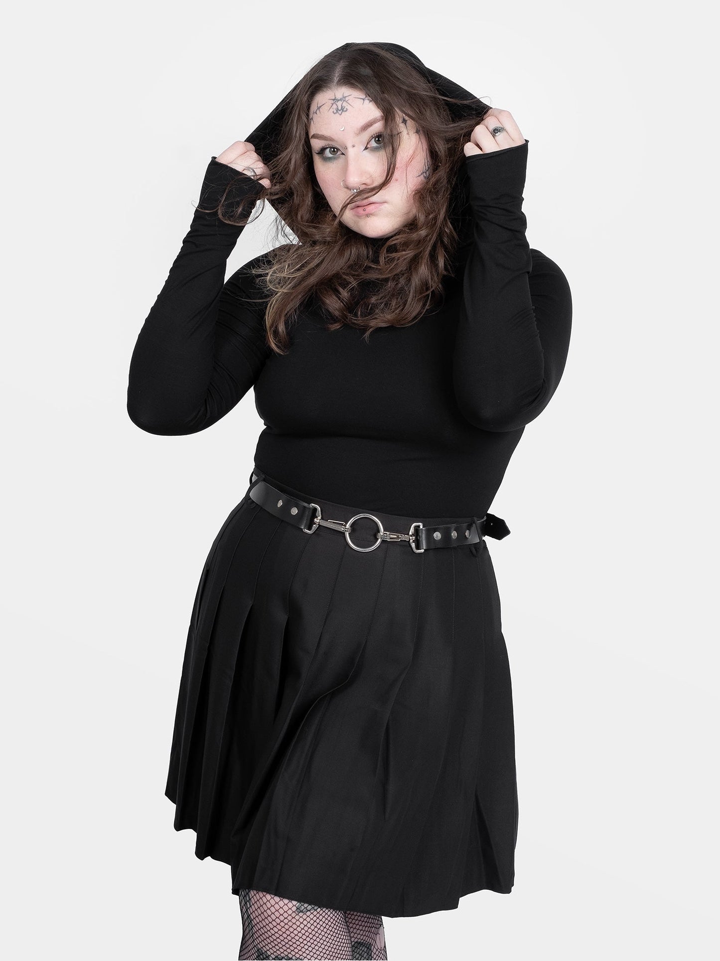 Noire Hooded Top