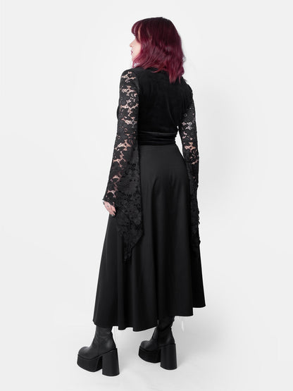 Rosalind Lace Sleeve Velvet Top