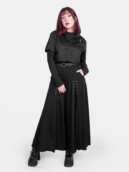 Lucretia Lace Up Maxi Skirt