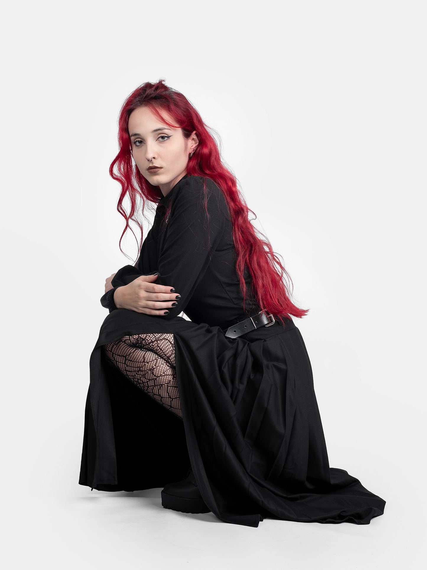 Vivienne Pleated Maxi Skirt with Pockets