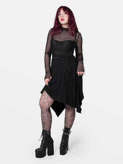 Bonnie Black Mesh Top