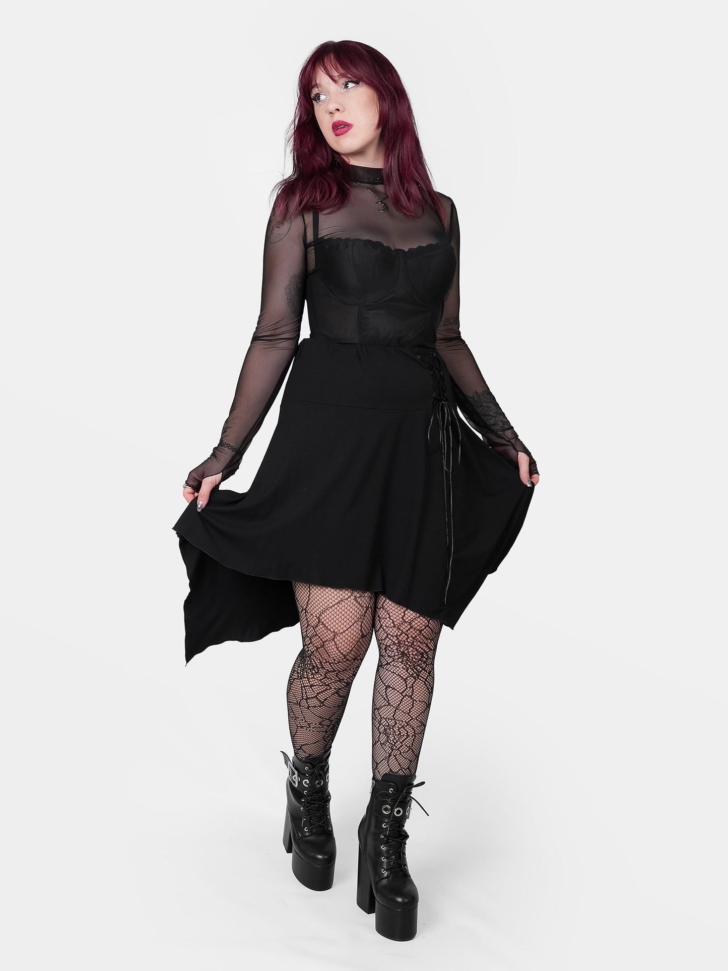 Bonnie Black Mesh Top