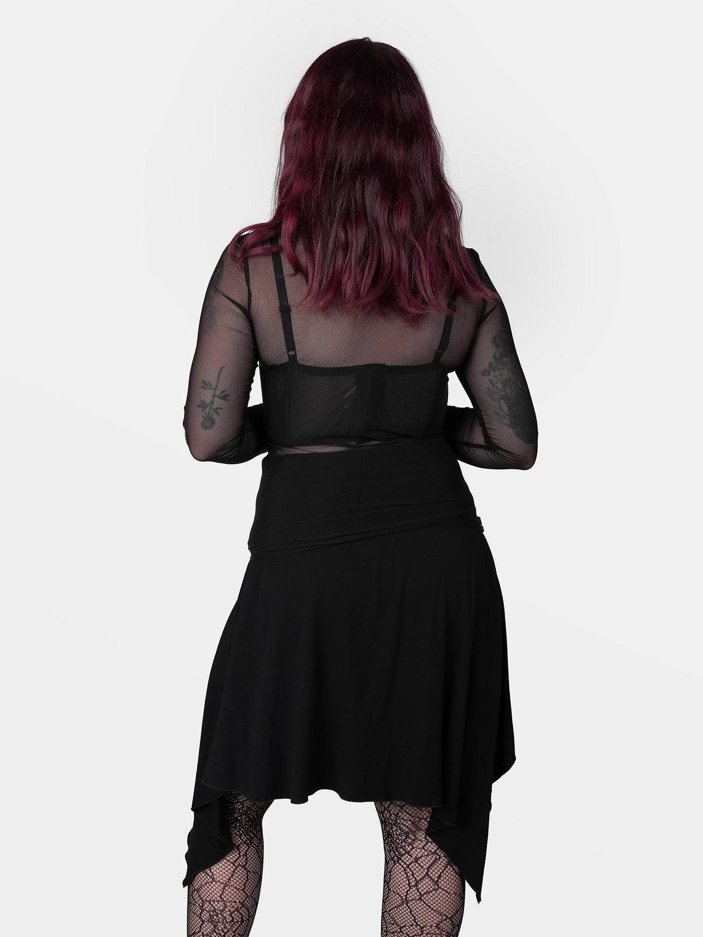 Bonnie Black Mesh Top