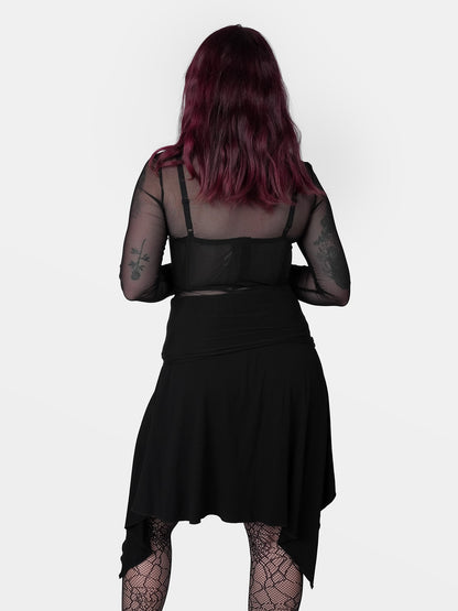 Bonnie Black Mesh Top