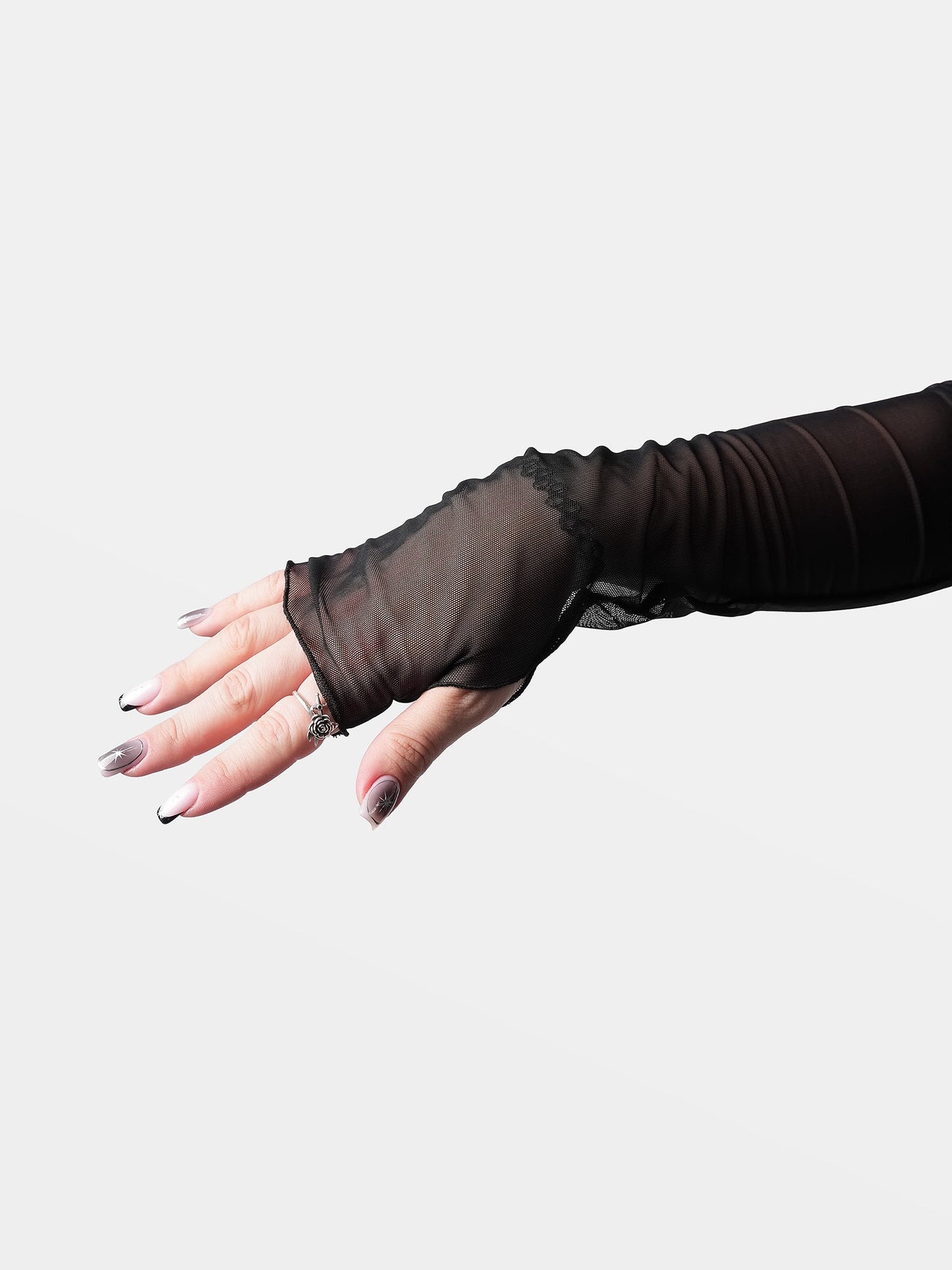 Bonnie Black Mesh Top