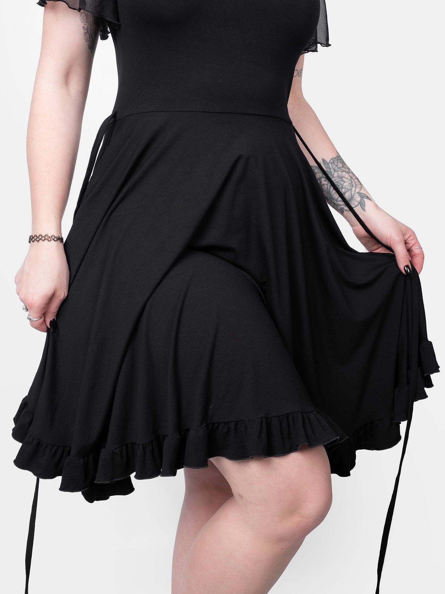 Ornament Tulle Sleeve Dress