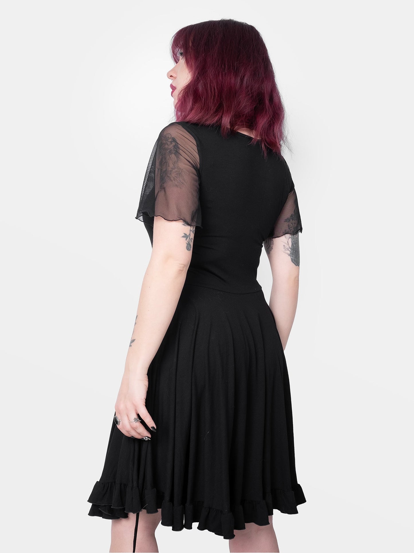 Ornament Tulle Sleeve Dress