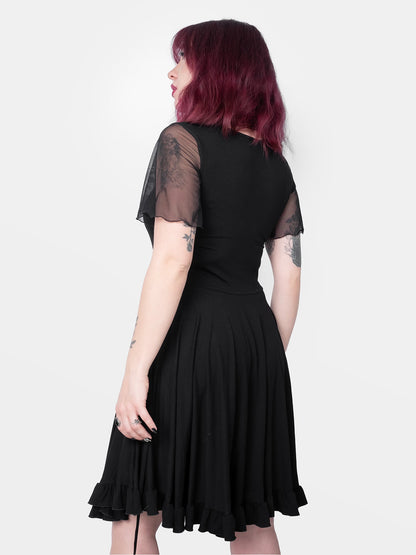 Ornament Tulle Sleeve Dress