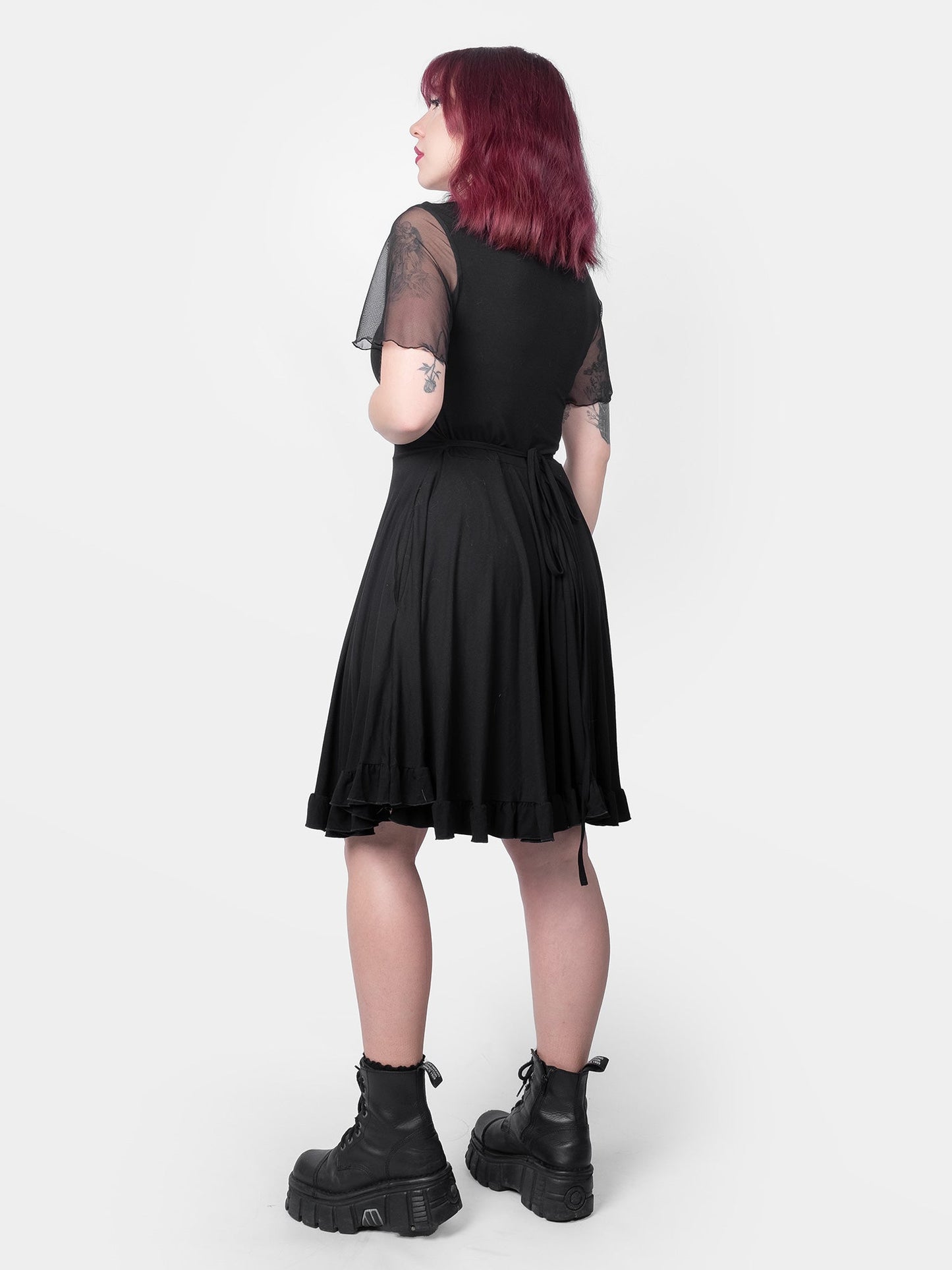 Ornament Tulle Sleeve Dress