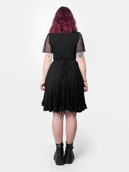 Ornament Tulle Sleeve Dress