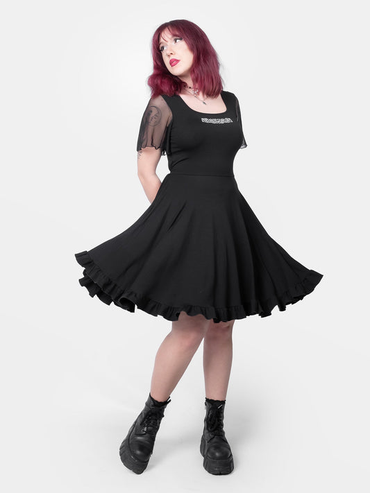 Ornament Tulle Sleeve Dress