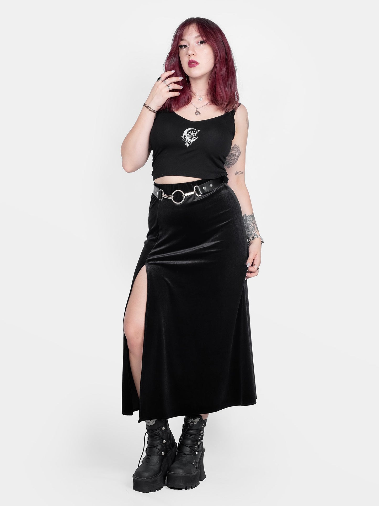 Nightflower Embroidered Crop Top