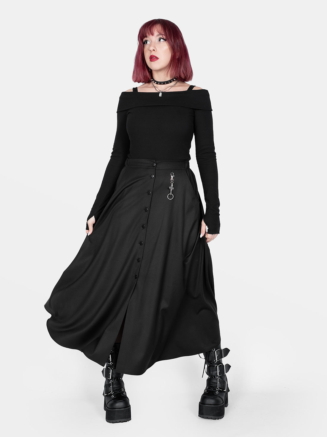 Beatrice Button Up Maxi Skirt