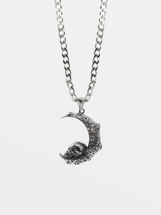 Plague Moon Skull Long Necklace