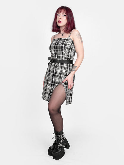 Noisy Plaid Sleeveless Dress