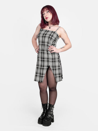Noisy Plaid Sleeveless Dress