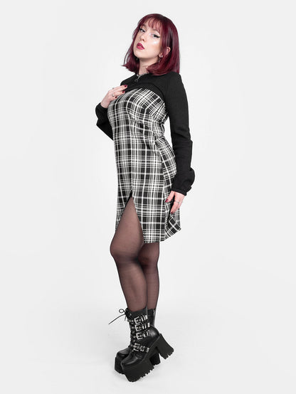Noisy Plaid Sleeveless Dress