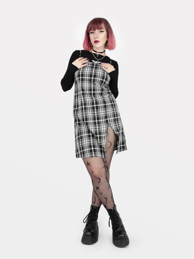 Noisy Plaid Sleeveless Dress