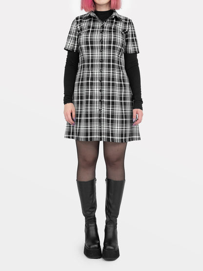 Carmen Plaid Button Up Dress