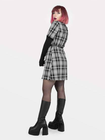 Carmen Plaid Button Up Dress