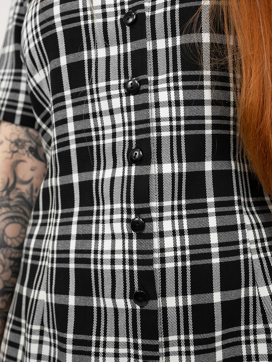 Carmen Plaid Button Up Dress