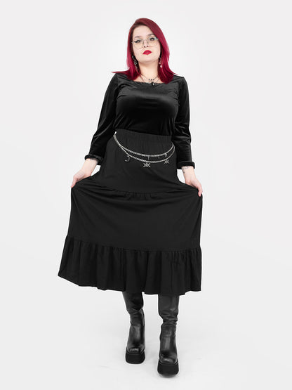 Oblivion Ruffled Maxi Skirt
