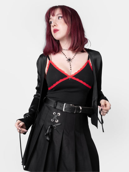 Mercy Satin Tied Up Cardigan