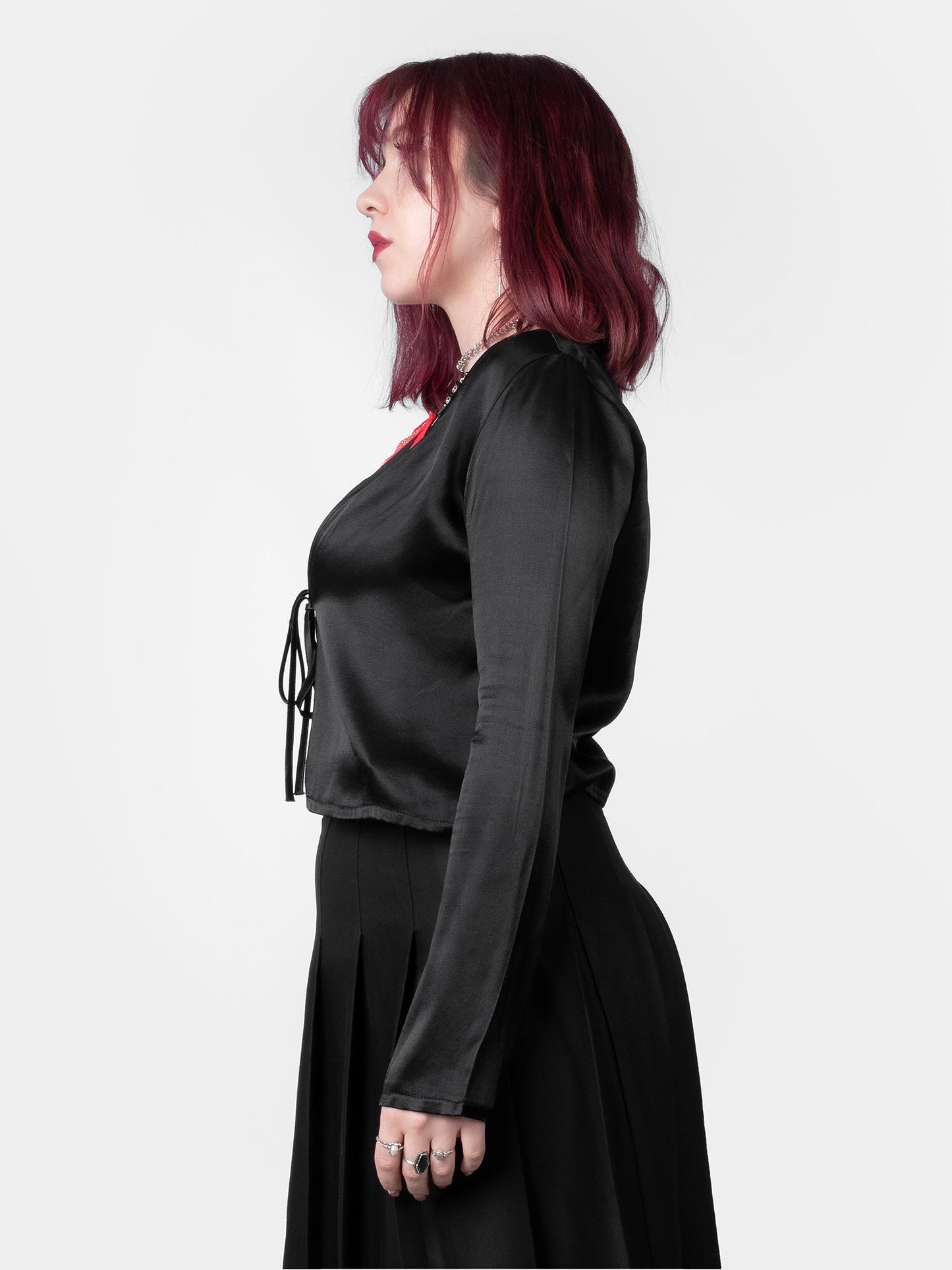 Mercy Satin Tied Up Cardigan