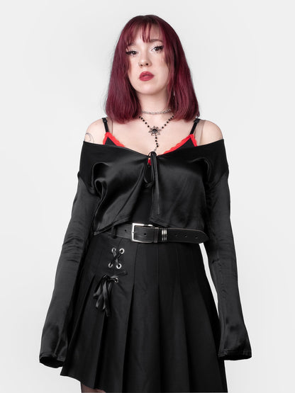 Mercy Satin Tied Up Cardigan