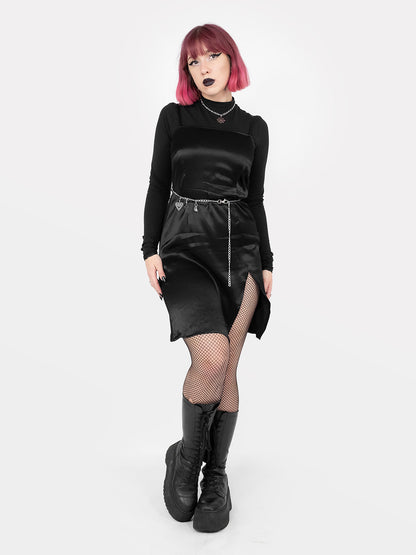 Heroine Satin Slit Dress