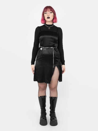 Heroine Satin Slit Dress
