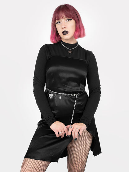 Heroine Satin Slit Dress