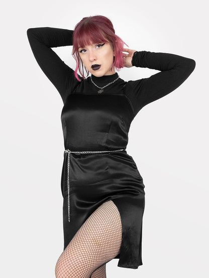 Heroine Satin Slit Dress