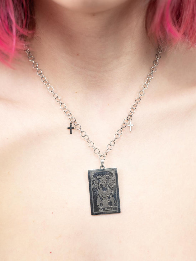 The Devil Tarot Card Necklace