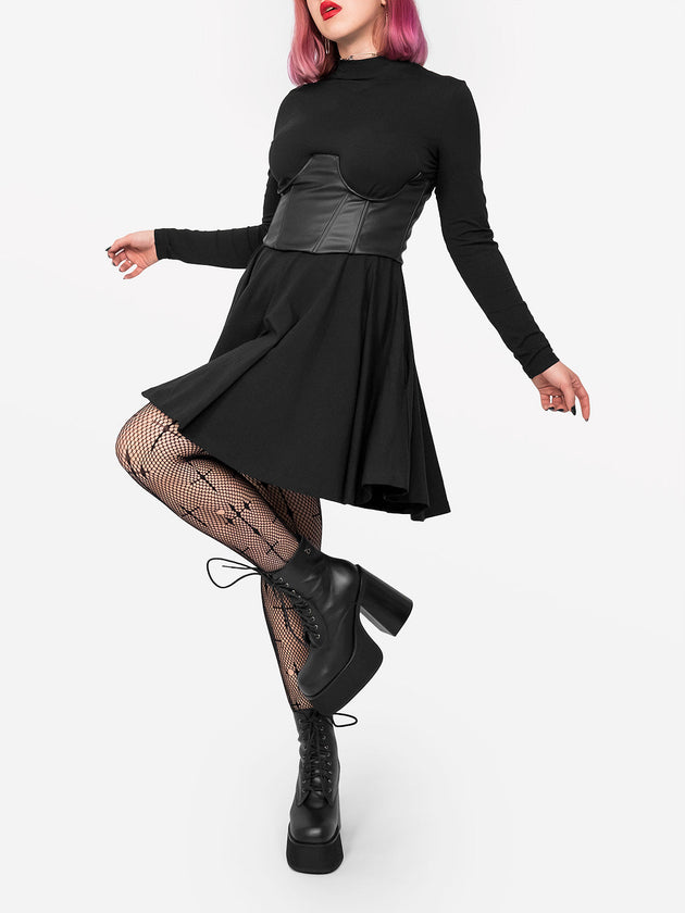 Eris Black Turtleneck Dress