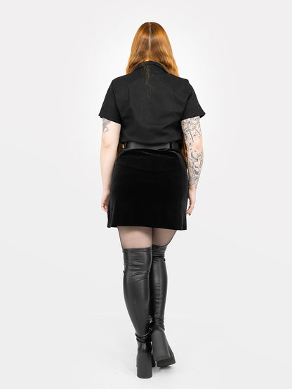 Agony Velvet Mini Skirt