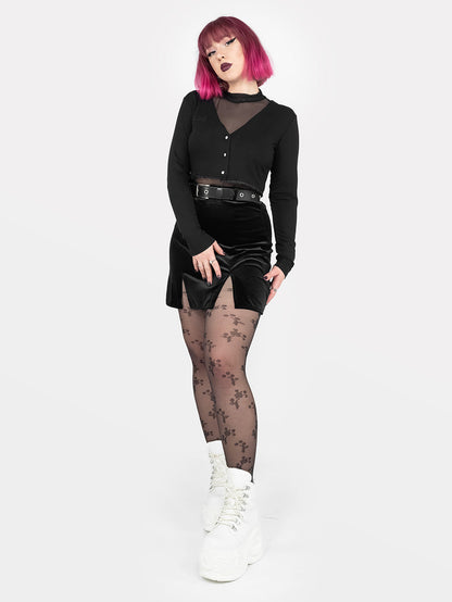 Agony Velvet Mini Skirt