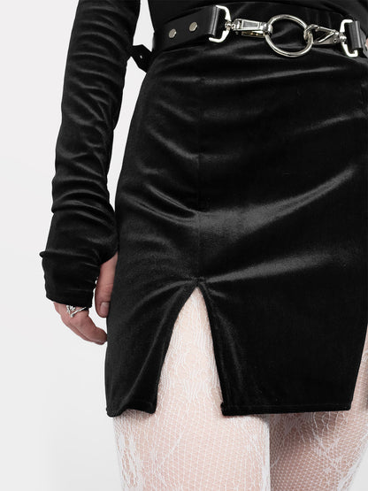 Agony Velvet Mini Skirt