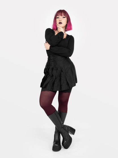 Surreal Velvet Shorts with Lace