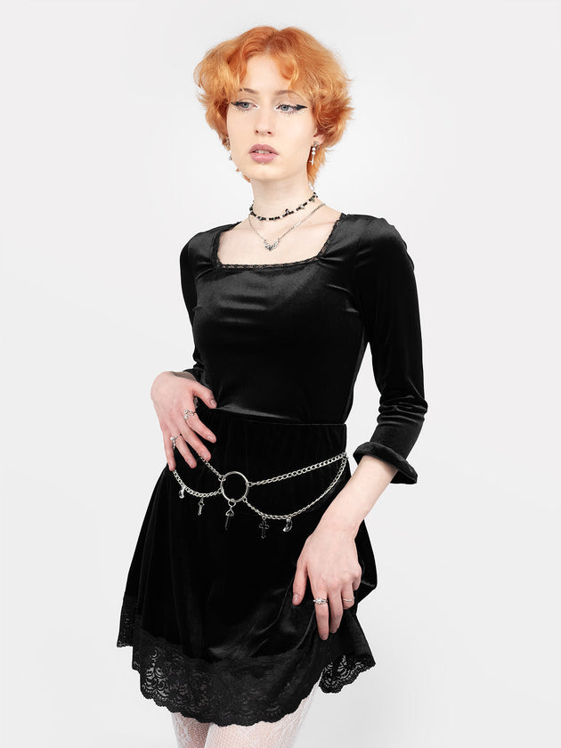 Morticia Velvet Top