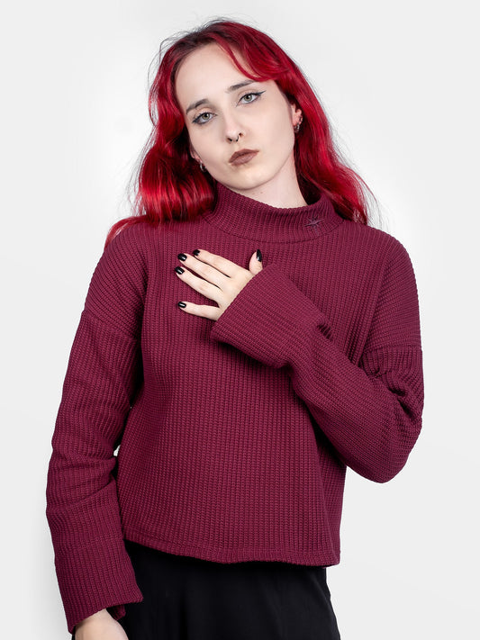 Astrid Burgundy Turtleneck
