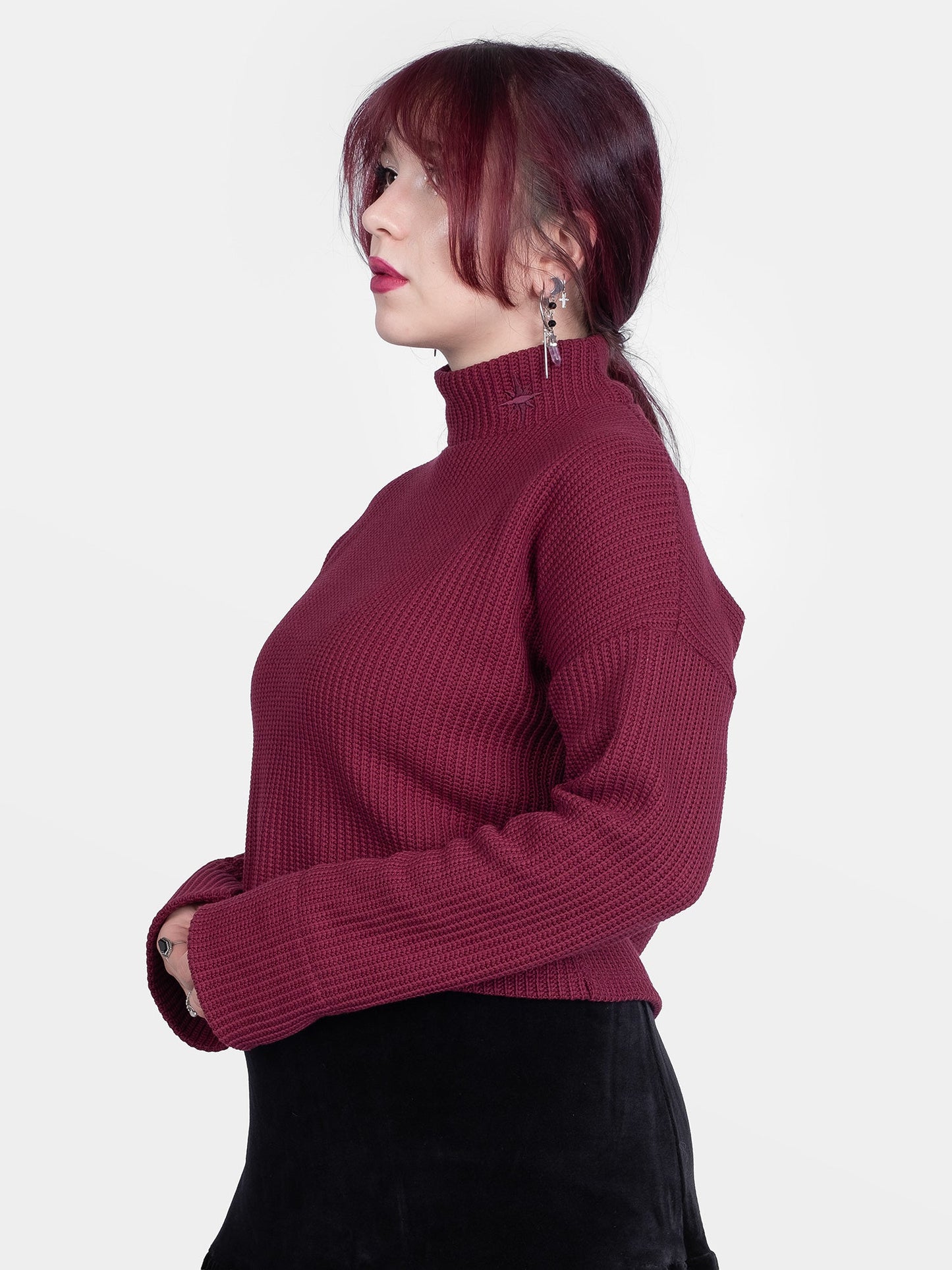 Astrid Burgundy Turtleneck