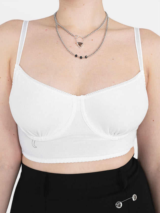 Selene Organic Cotton White Wired Bra