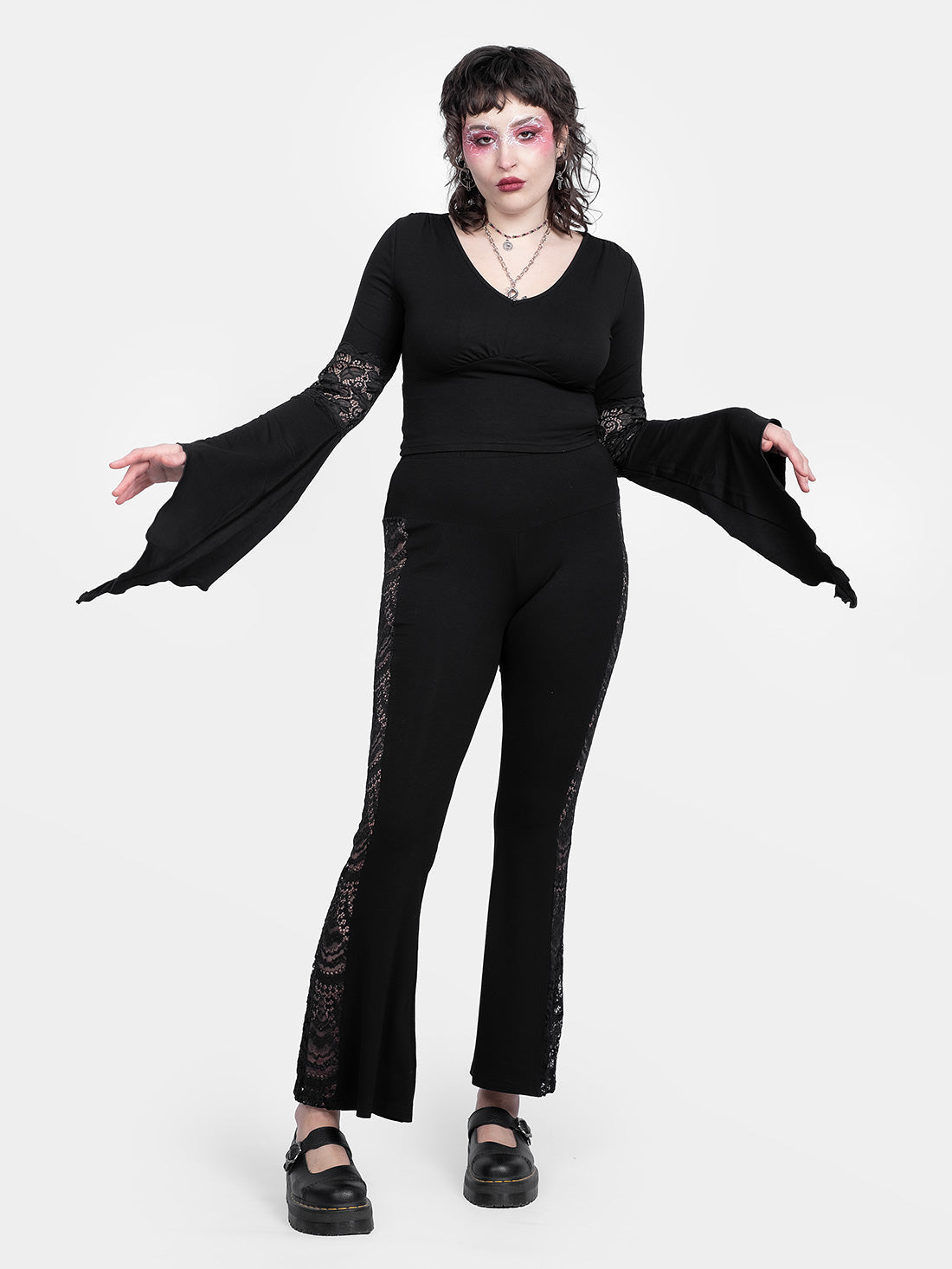 Morgana Bell Sleeve Cropped Top